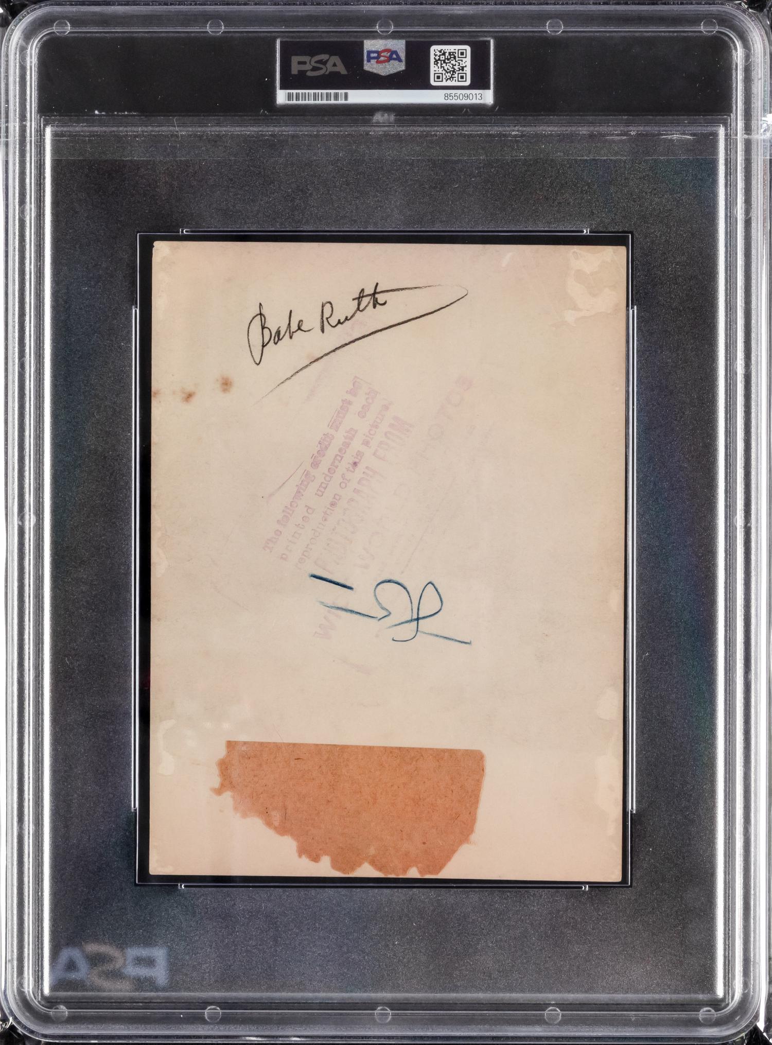 An Original Circa 1920s Babe Ruth Type Three World Wide News Photograph (PSA)