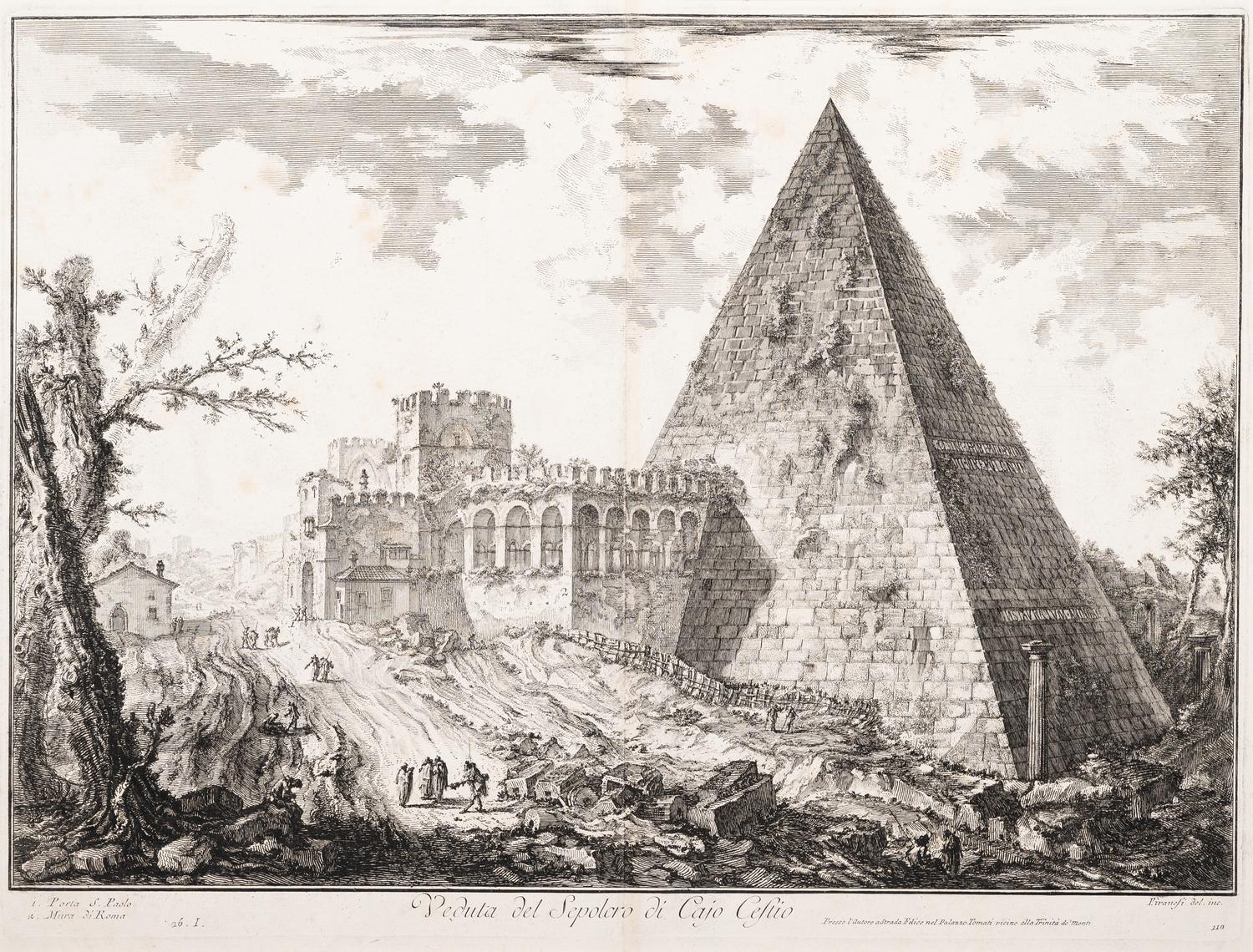 Veduta del Sepolcro Caio Cestio (View of the Tomb of Caius Cestius)