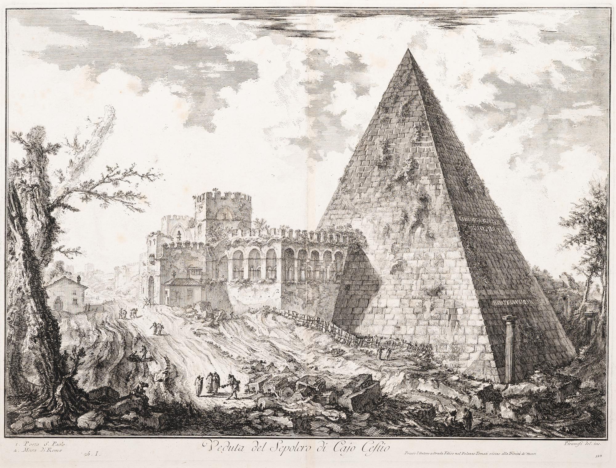 Veduta del Sepolcro Caio Cestio (View of the Tomb of Caius Cestius)