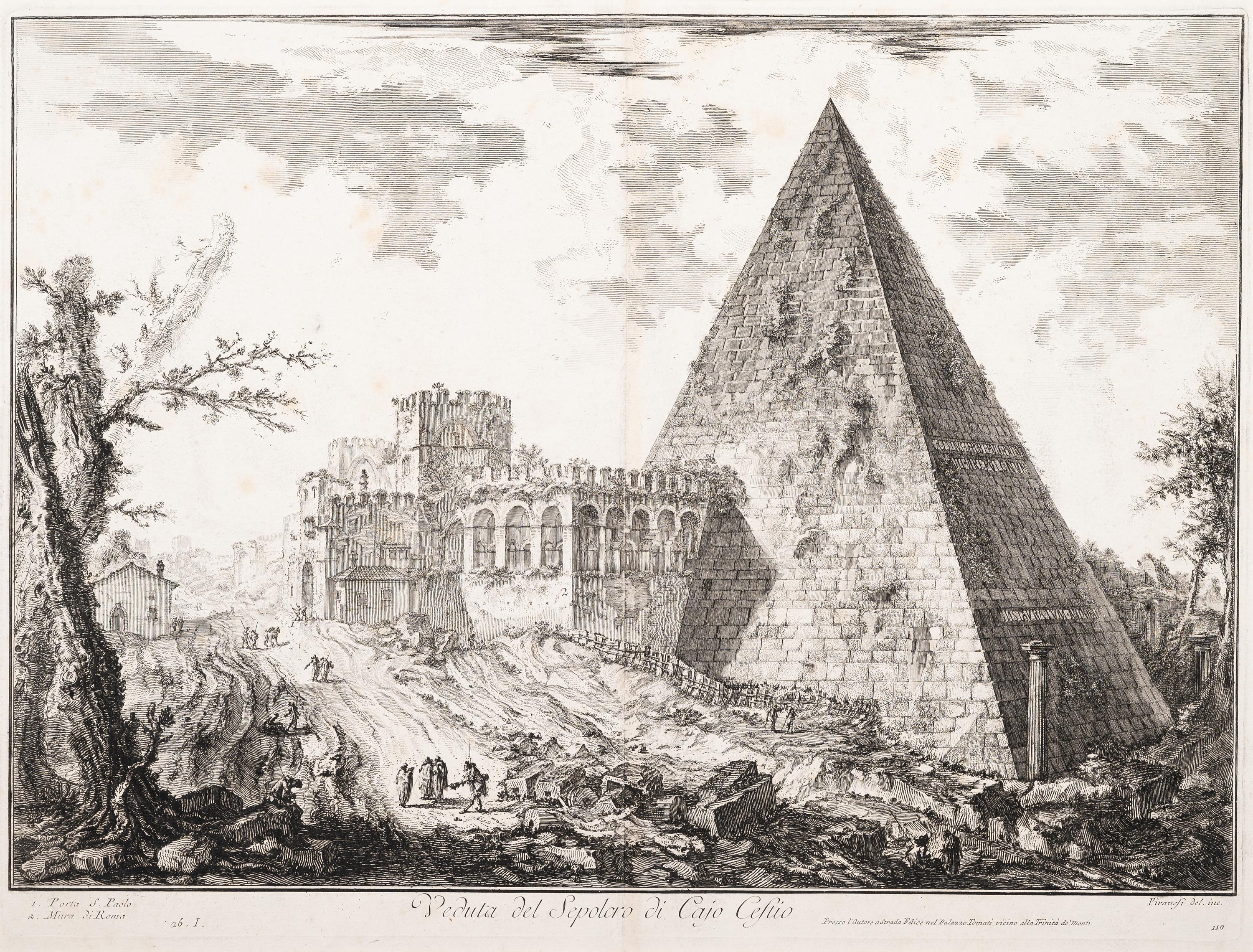 Veduta del Sepolcro Caio Cestio (View of the Tomb of Caius Cestius)