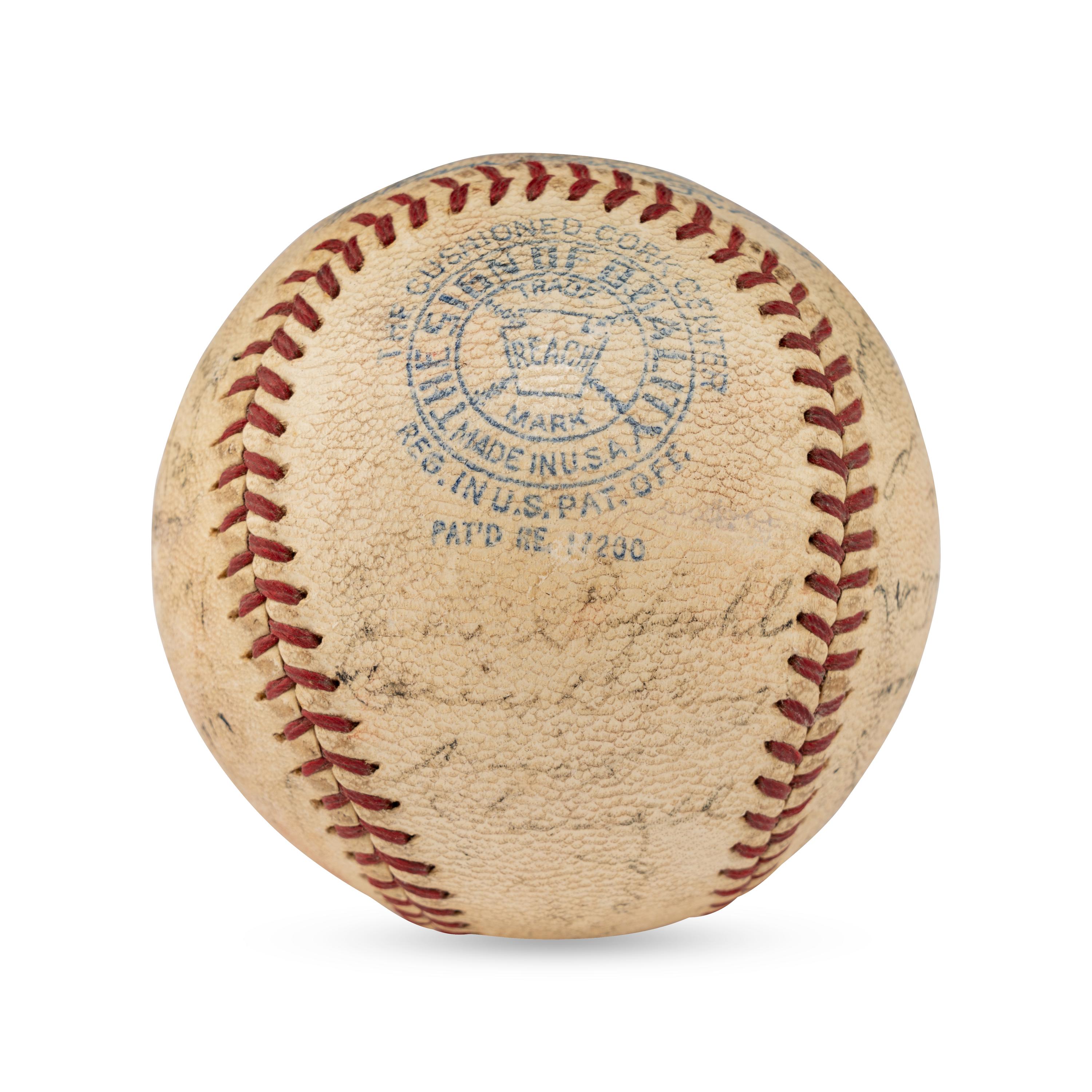 A 1940 Washington Senators Team Signed Autograph Baseball