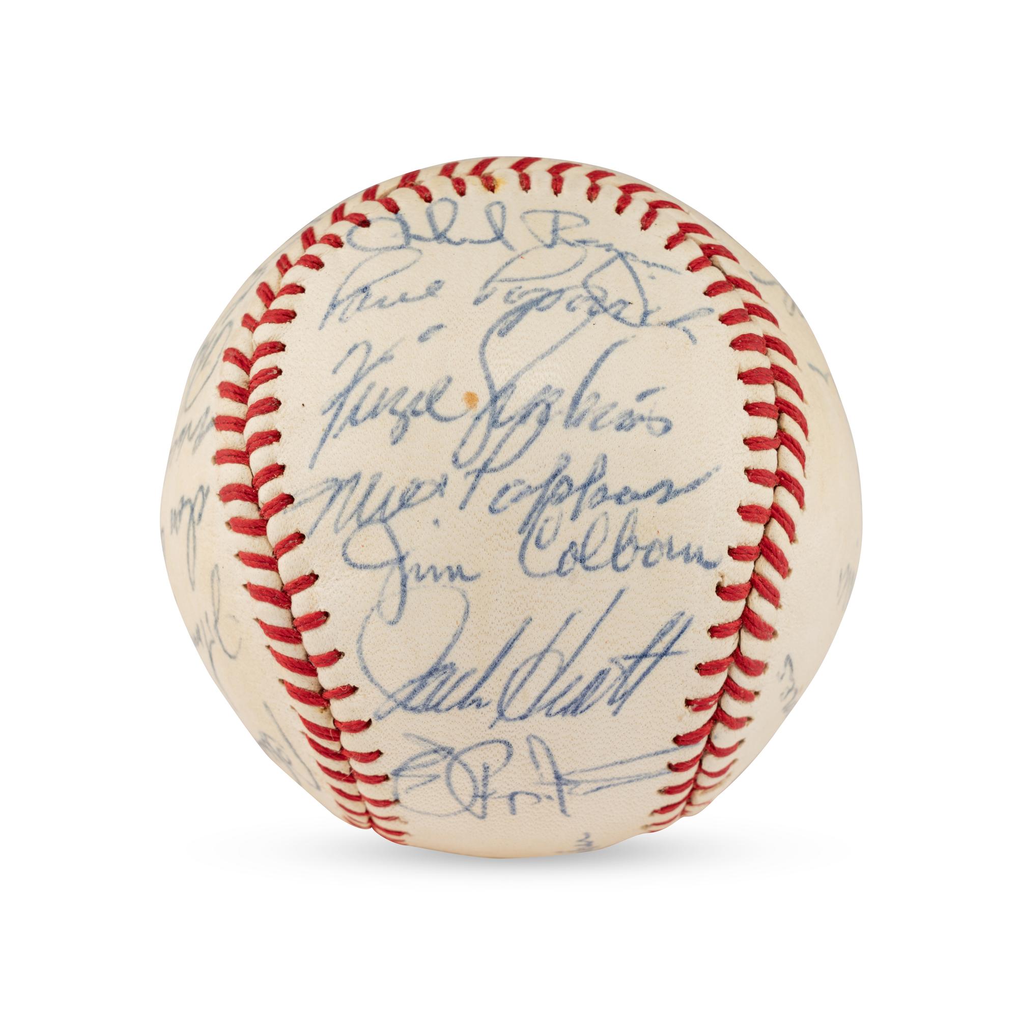 A 1969-70 Chicago Cubs Team Signed Autograph Baseball