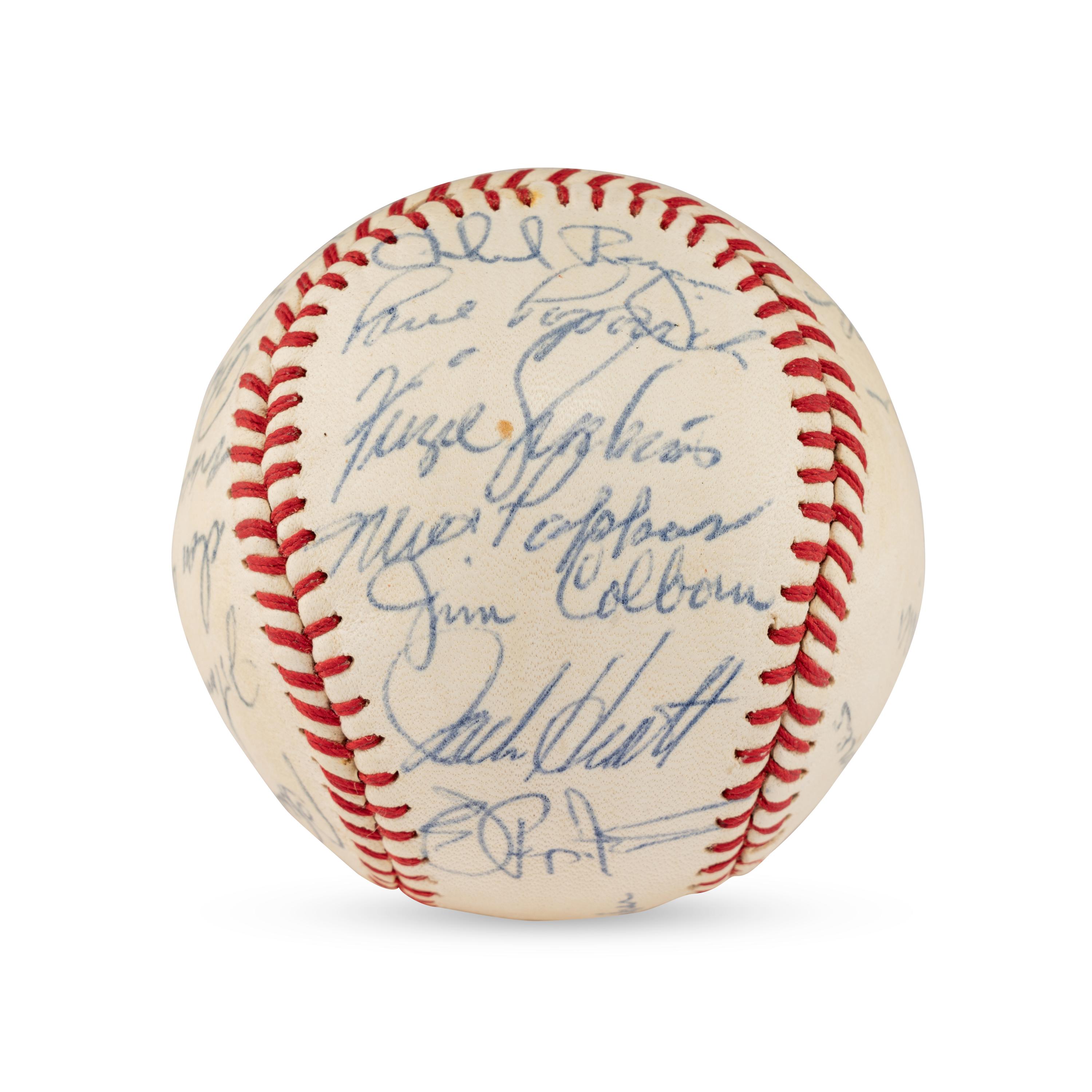 A 1969-70 Chicago Cubs Team Signed Autograph Baseball