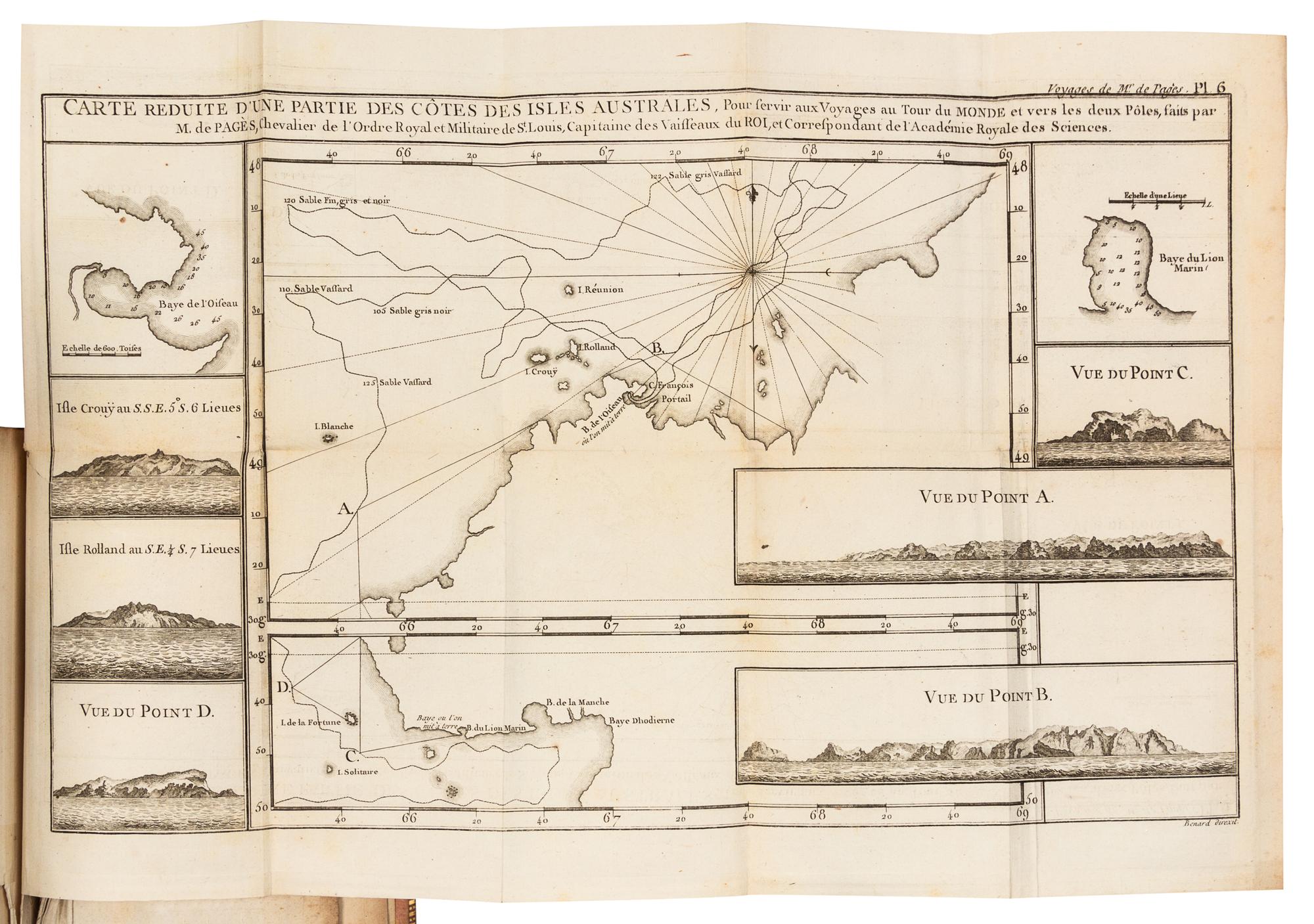 PAGES, Pierre Marie Francois, Vicomte de (1748-1793). Voyages autour du Monde. Paris, 1782.