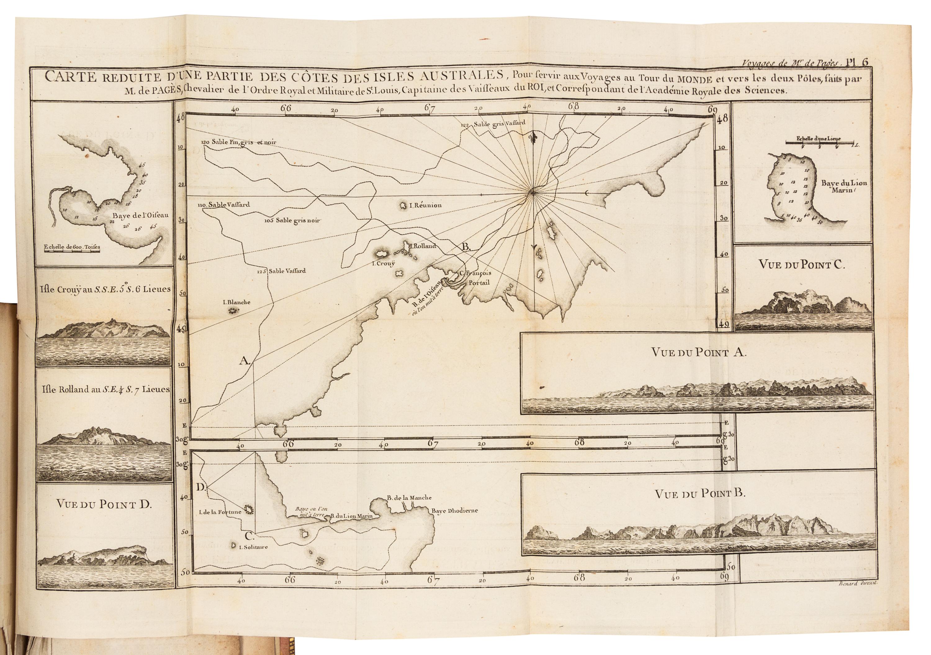 PAGES, Pierre Marie Francois, Vicomte de (1748-1793). Voyages autour du Monde. Paris, 1782.