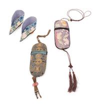 Four Chinese Embroidered Silk Articles