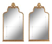 A Pair of Italian Neoclassical Style Giltwood Pier Mirrors