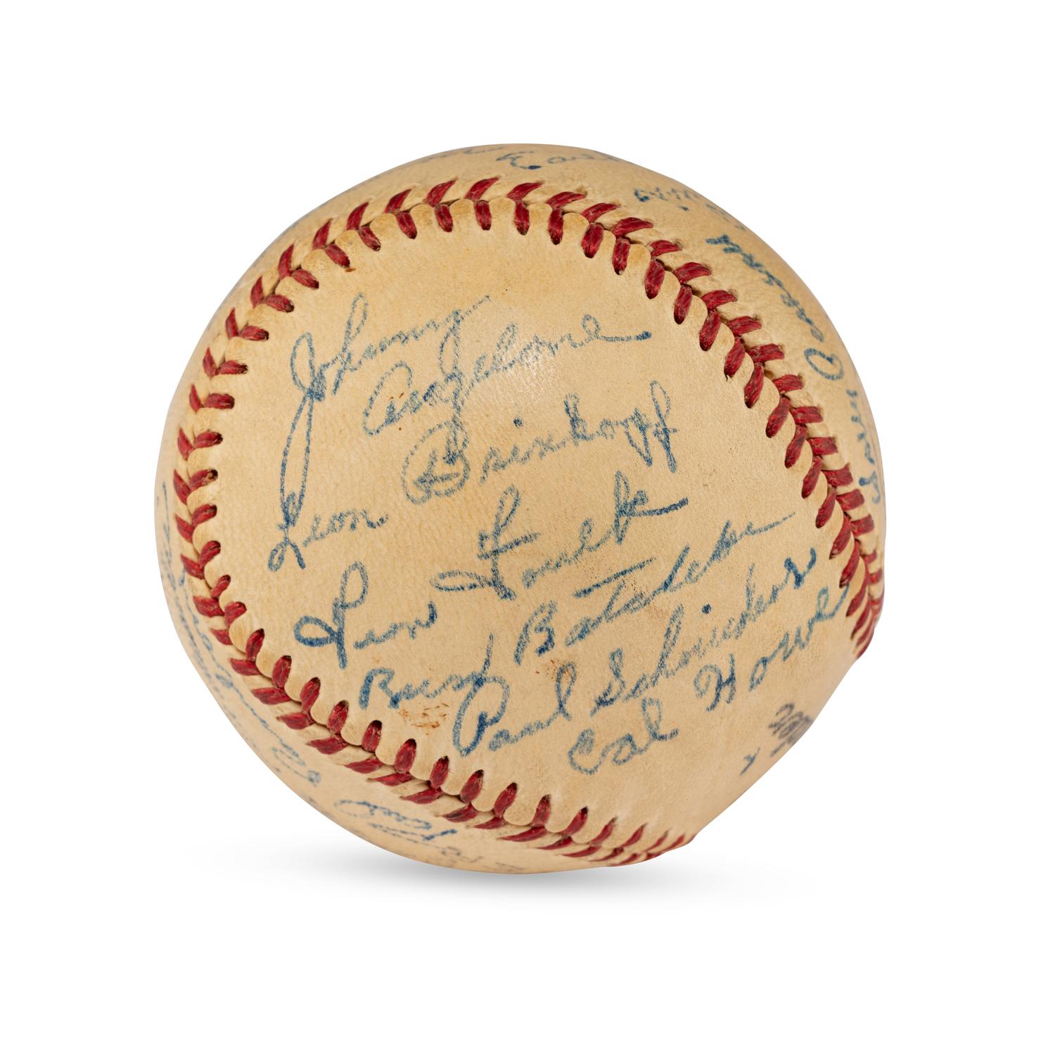 A 1950s Boston Braves Multi Signed Autograph Baseball