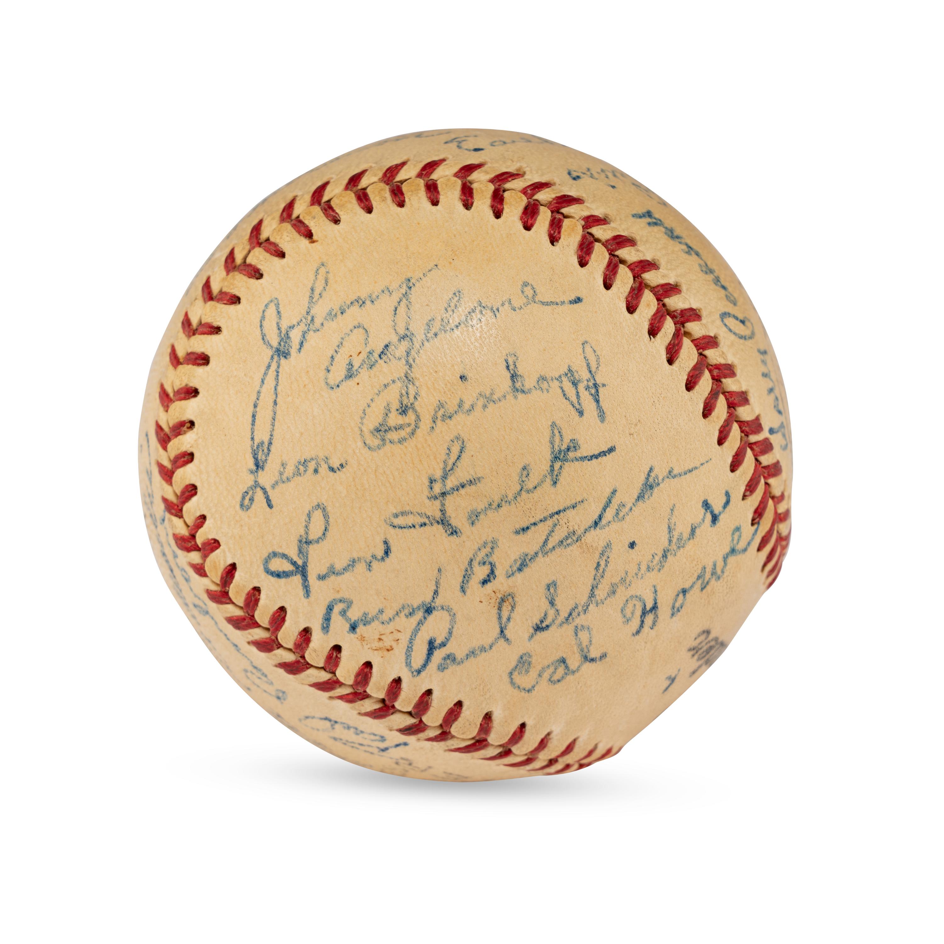 A 1950s Boston Braves Multi Signed Autograph Baseball