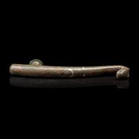 A Chinese Silver Inlaid Bronze Belt Hook, Warring States-Han Dynasty(476.BC-220.AD) 戰國-漢 (476.BC-220.AD) 銅嵌銀帶鉤