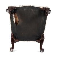 A Chippendale Carved Mahogany Serpentine Seat Scroll-Foot Side Chair
