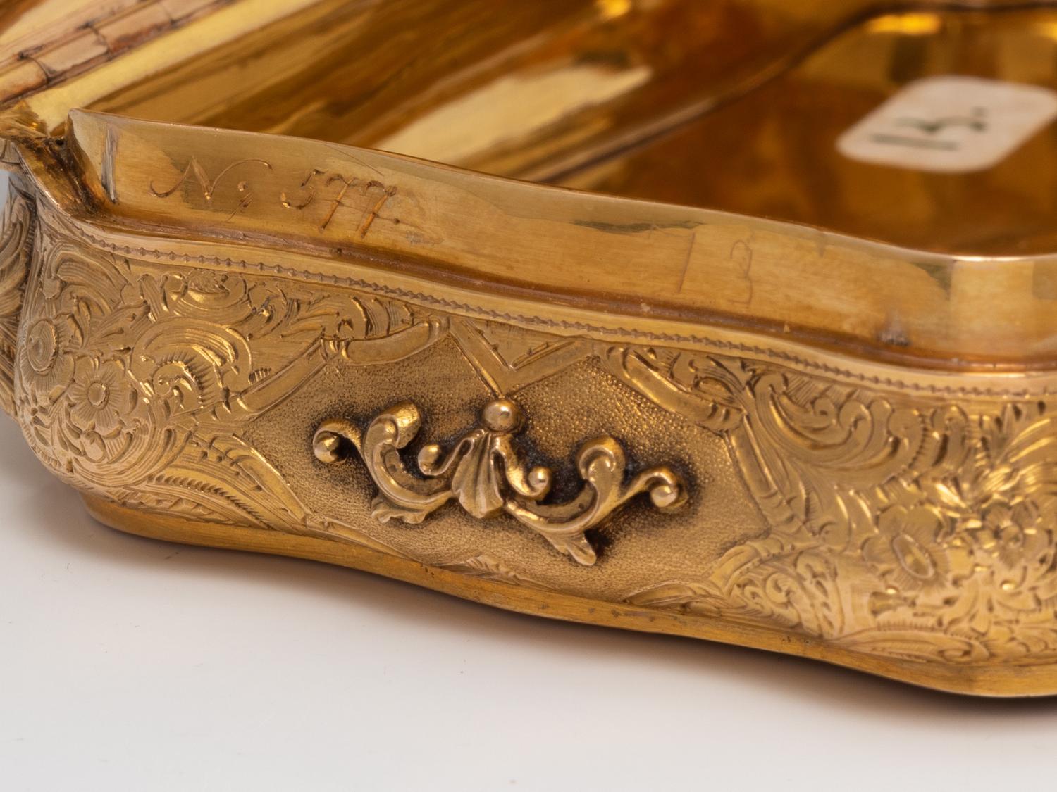 A German Gold and Jewel Mounted Portrait-Inset Bonbonnière
