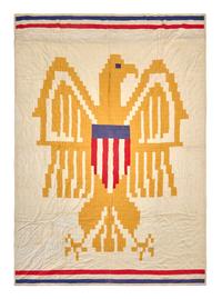 A Patriotic Pieced Cotton Quilt