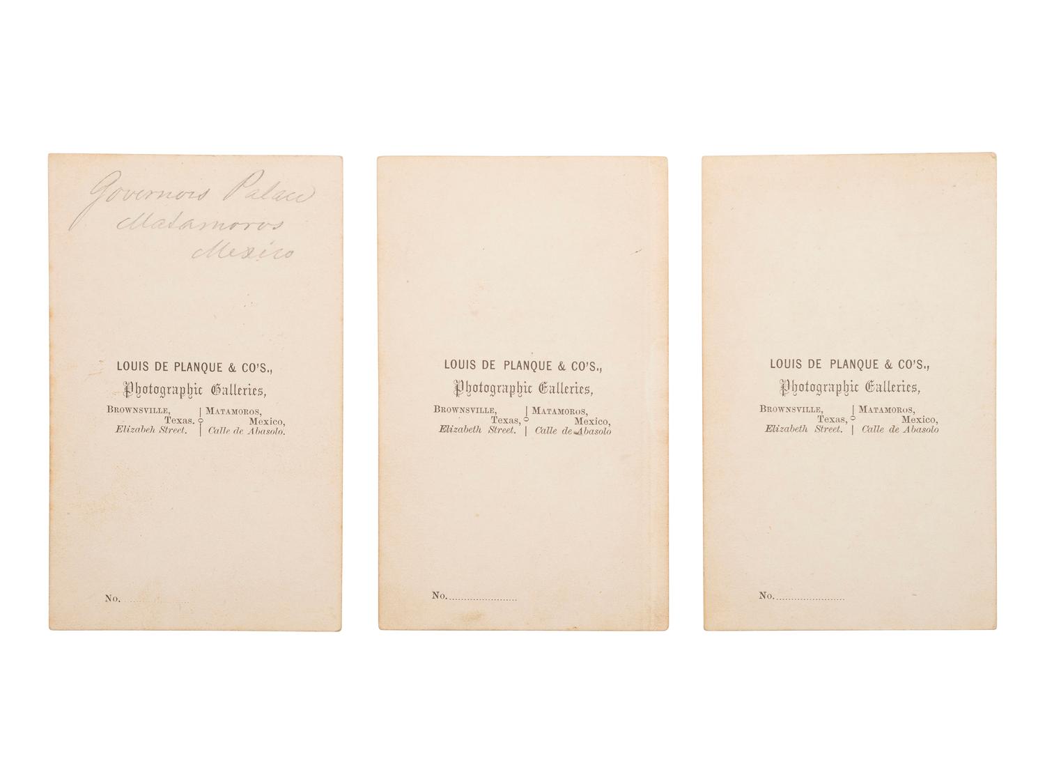 [TEXAS]. A group of 8 outdoor views of Brownsville-Matamoros, incl. 3 by Louis De PLANQUE.