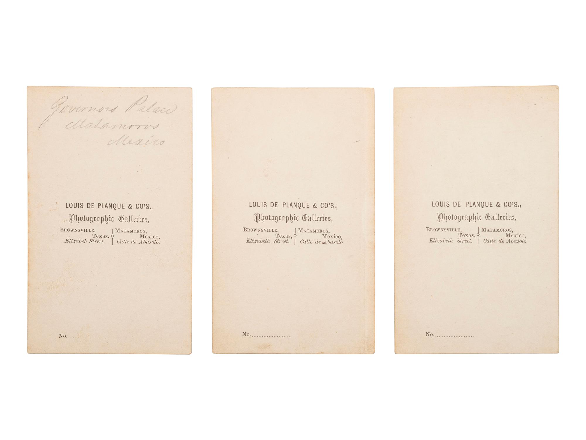 [TEXAS]. A group of 8 outdoor views of Brownsville-Matamoros, incl. 3 by Louis De PLANQUE.