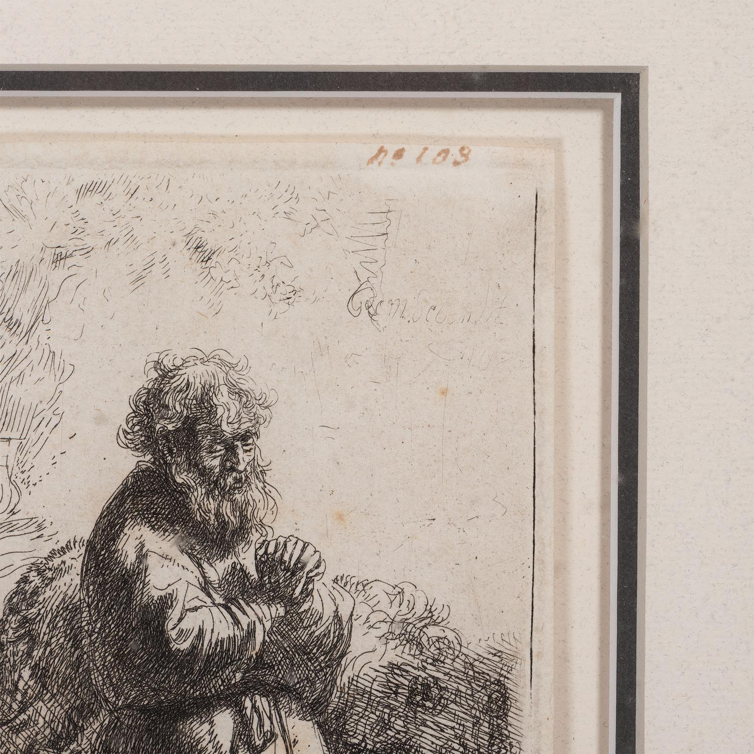 Saint Jerome Kneeling in Prayer, Looking Down