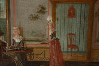A Pair of Continental Painted Canvas Panels