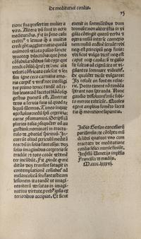 [Early Printing] [Incunable] Kempis, Thomas à, and Johannes Gerson. Imitatio Christi and De meditatione cordis