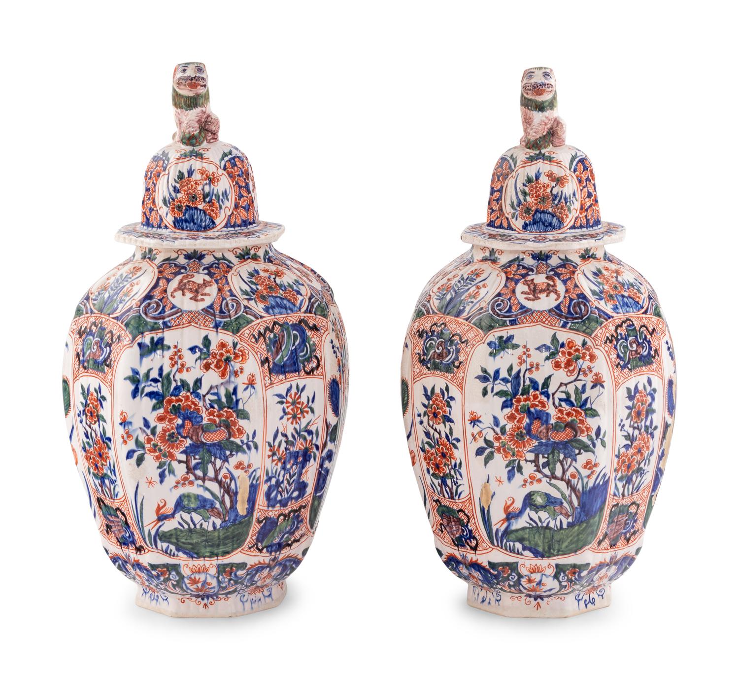A Pair of Delft Earthenware Jars
