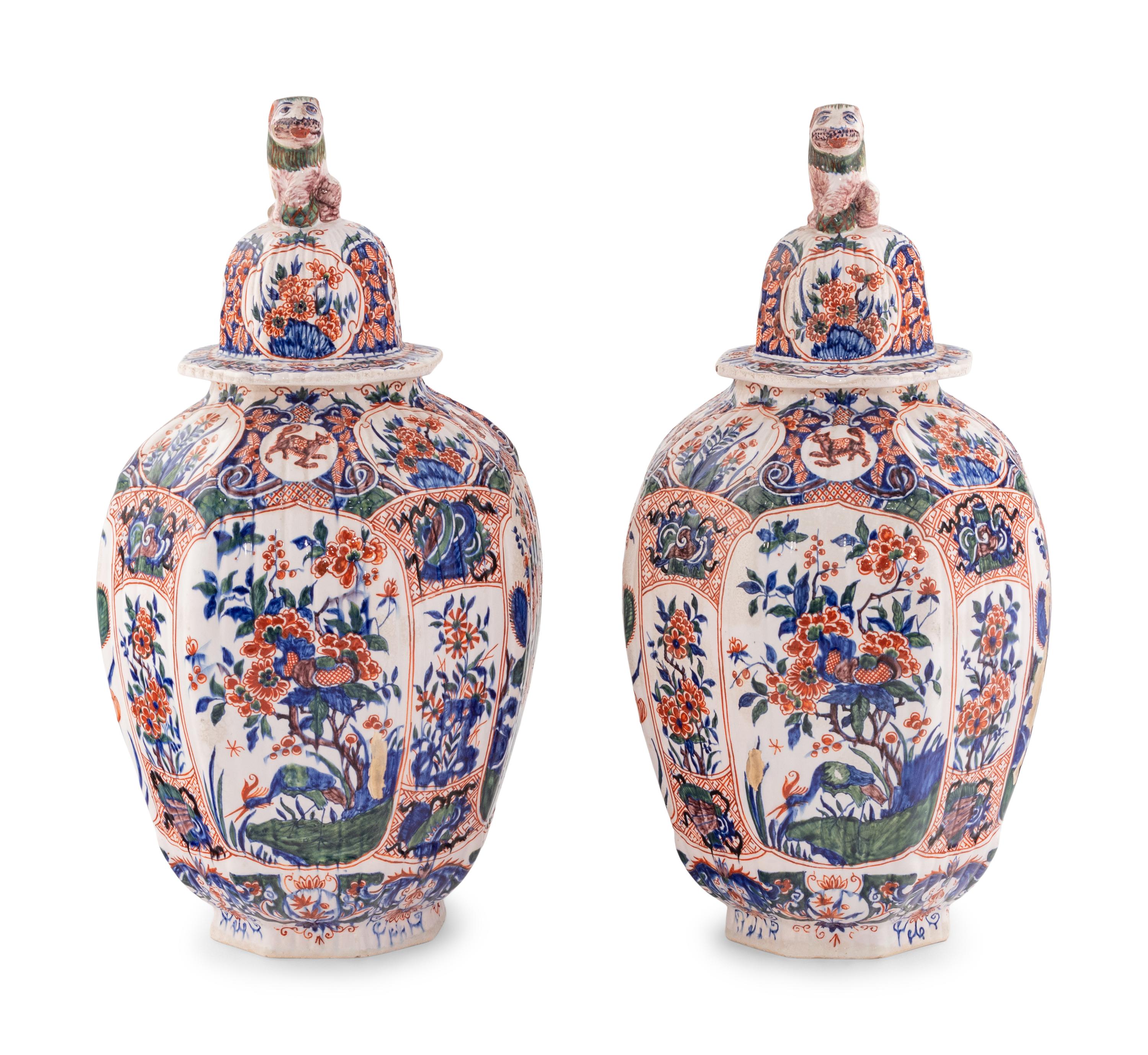 A Pair of Delft Earthenware Jars