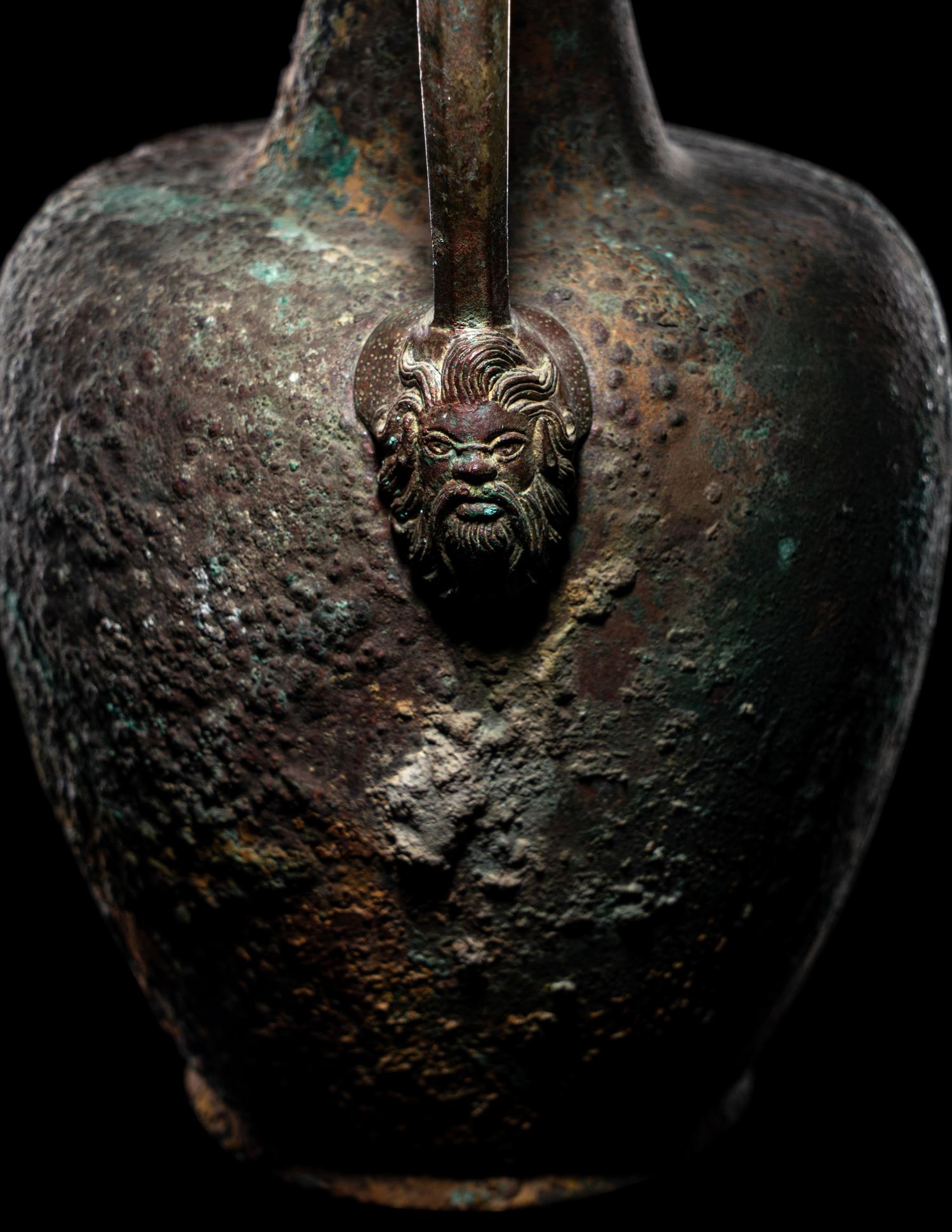 A Greek Bronze Trefoil Oinochoe