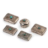 Navajo Stamped Silver Pill Boxes