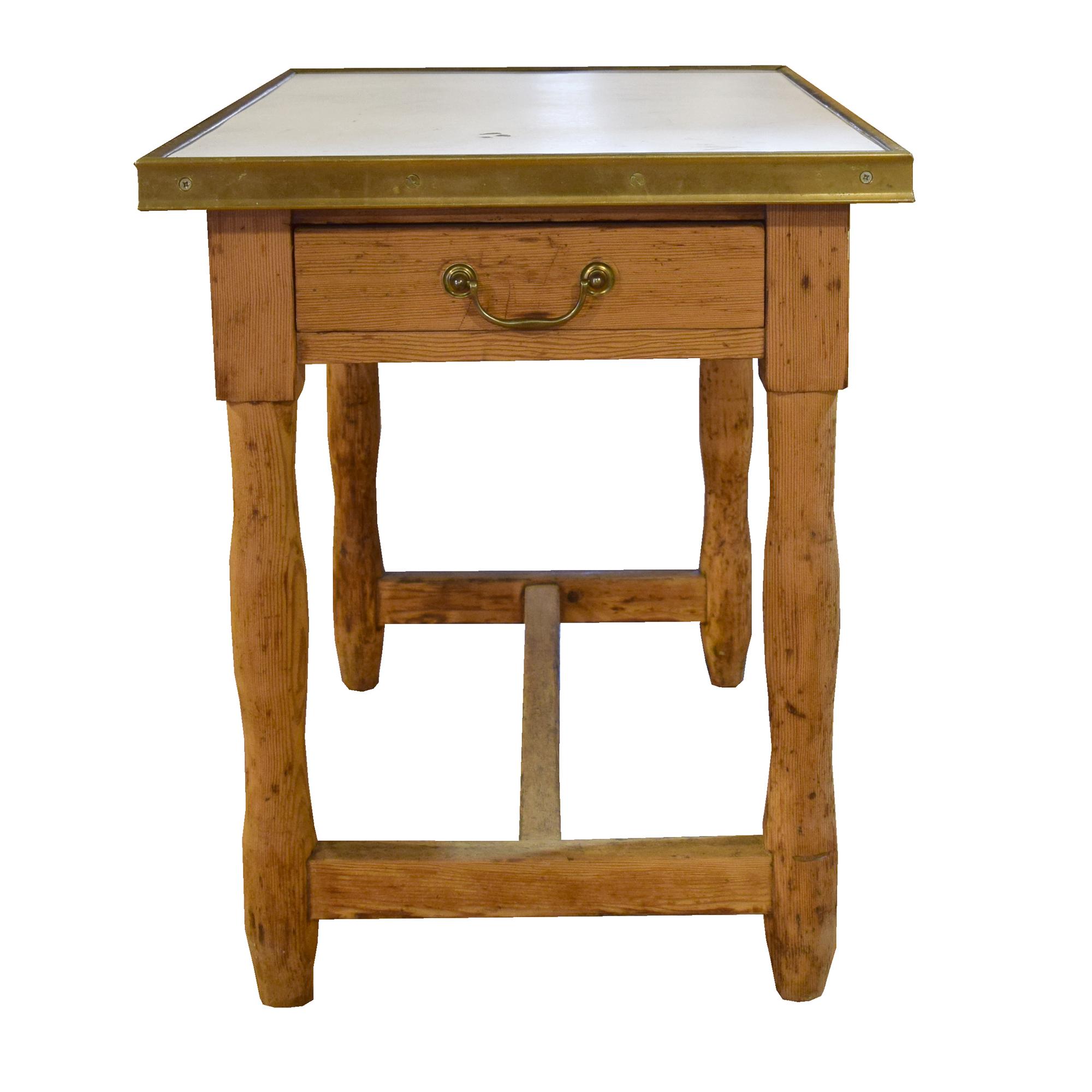 A Petite Baker's Table 36.5" W x 24.5" D x 30.5" H — France, Circa 1900