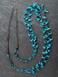 Zuni Avian Fetish Necklace and Cuff Bracelet