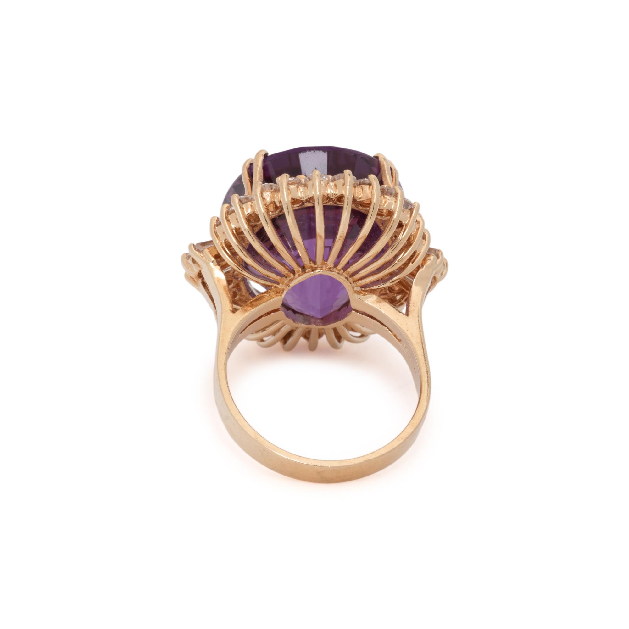 AMETHYST AND DIAMOND RING
