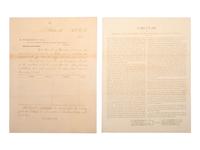 [TEXAS]. 6 photographs and documents related to military subjects in early Texas state history.