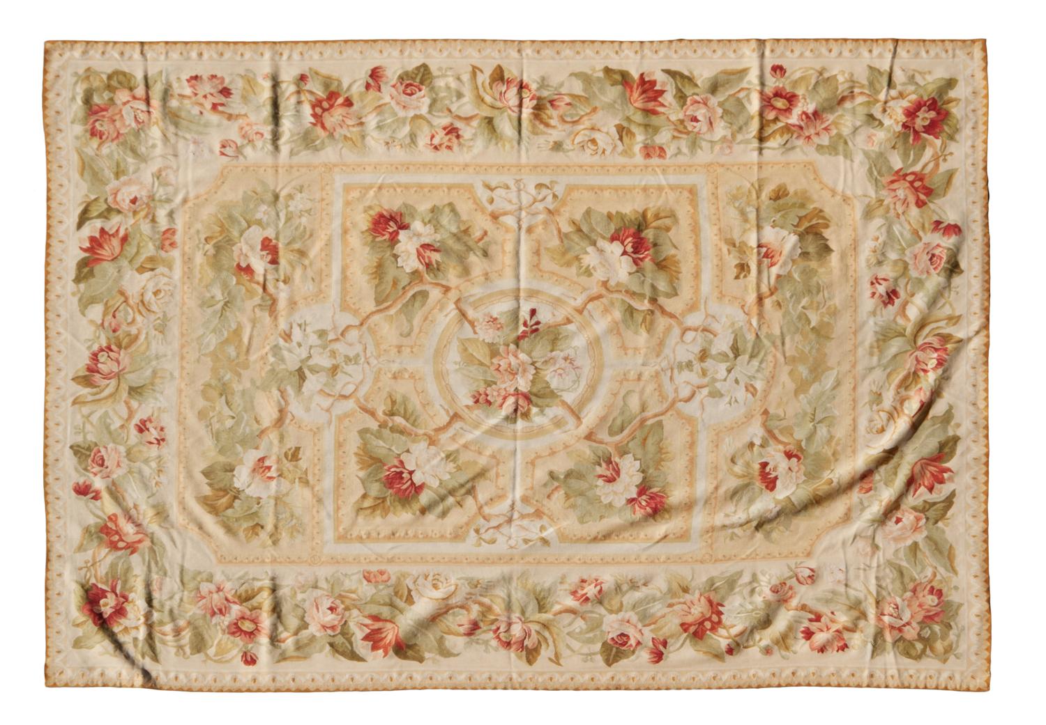 An Aubusson Style Wool Rug 11 feet 8 inches x 8 feet 5 inches.