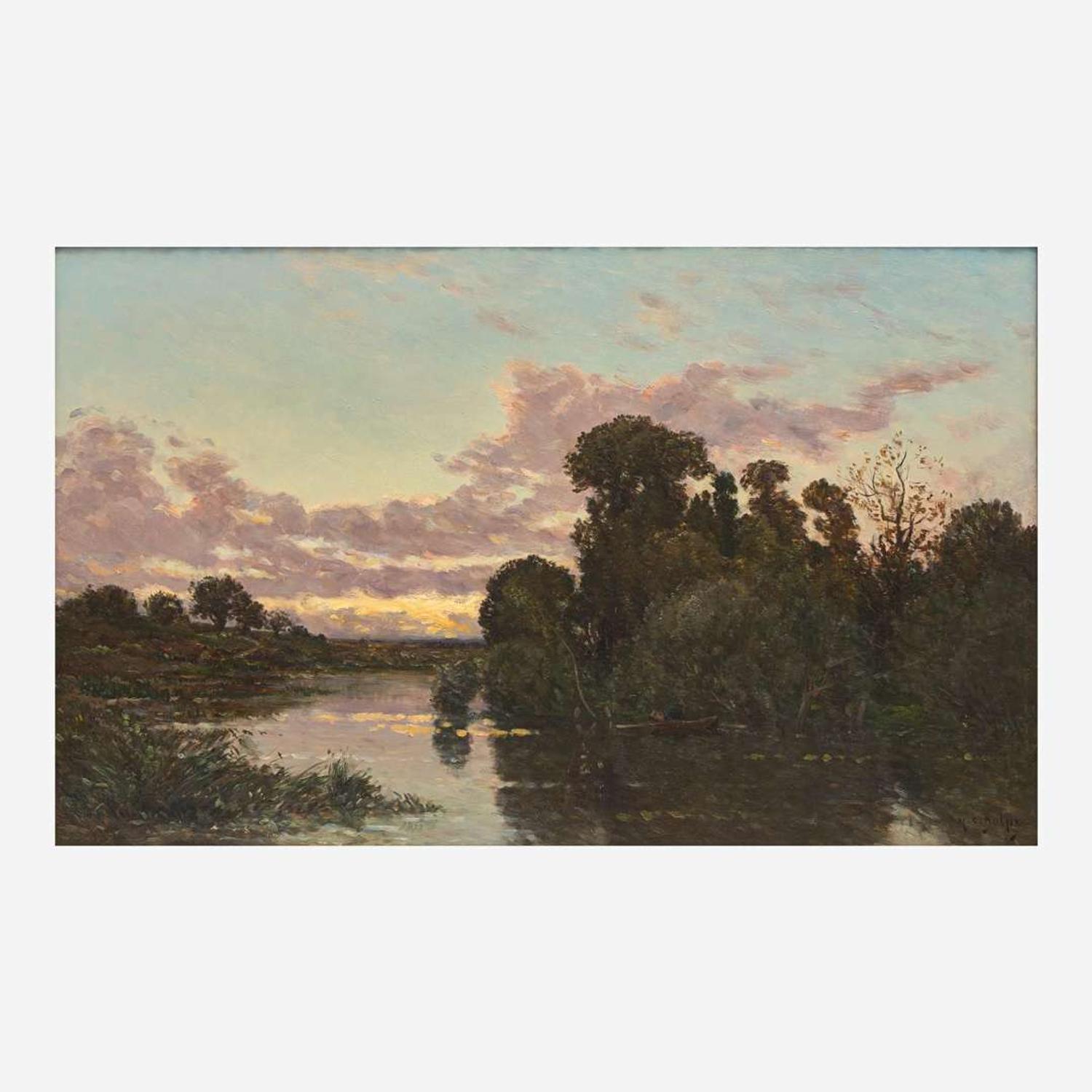 Hippolyte Camille Delpy (French, 1842–1910) River Landscape