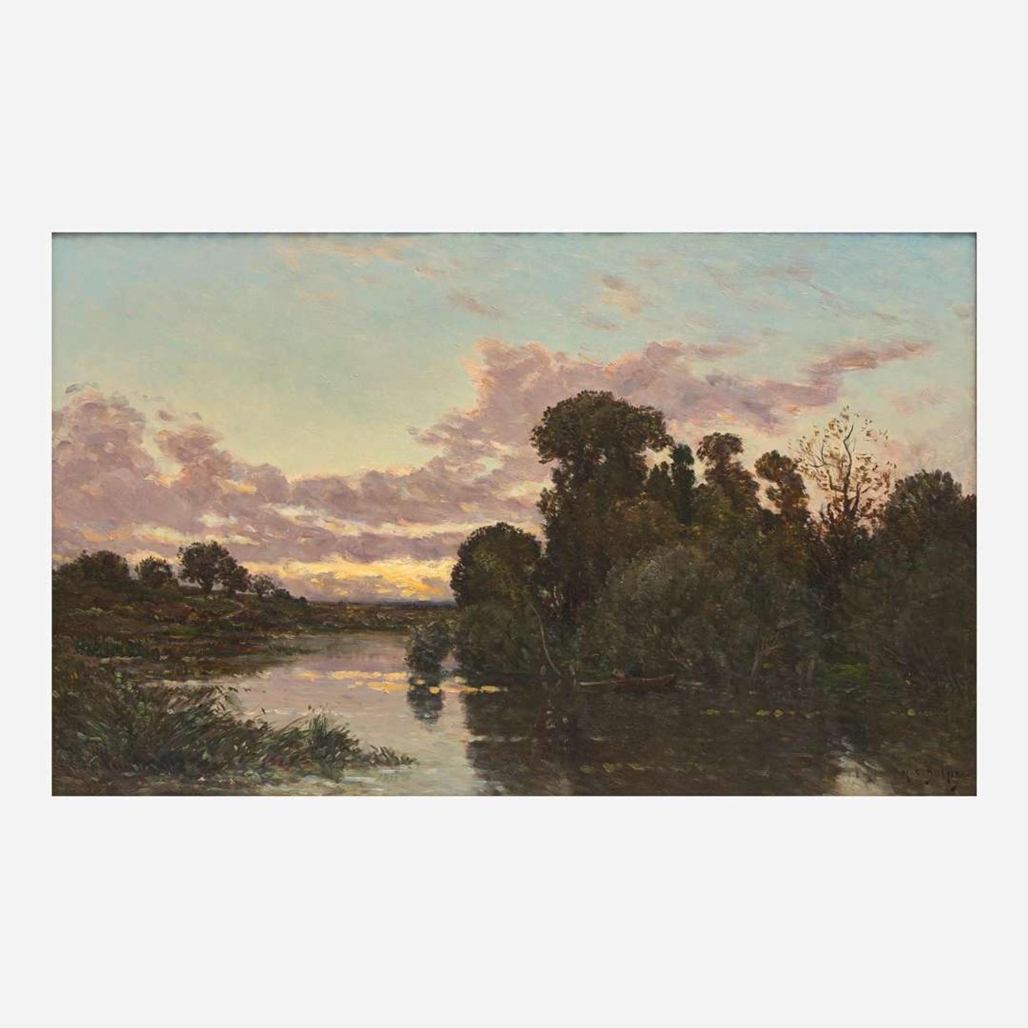 Hippolyte Camille Delpy (French, 1842–1910) River Landscape