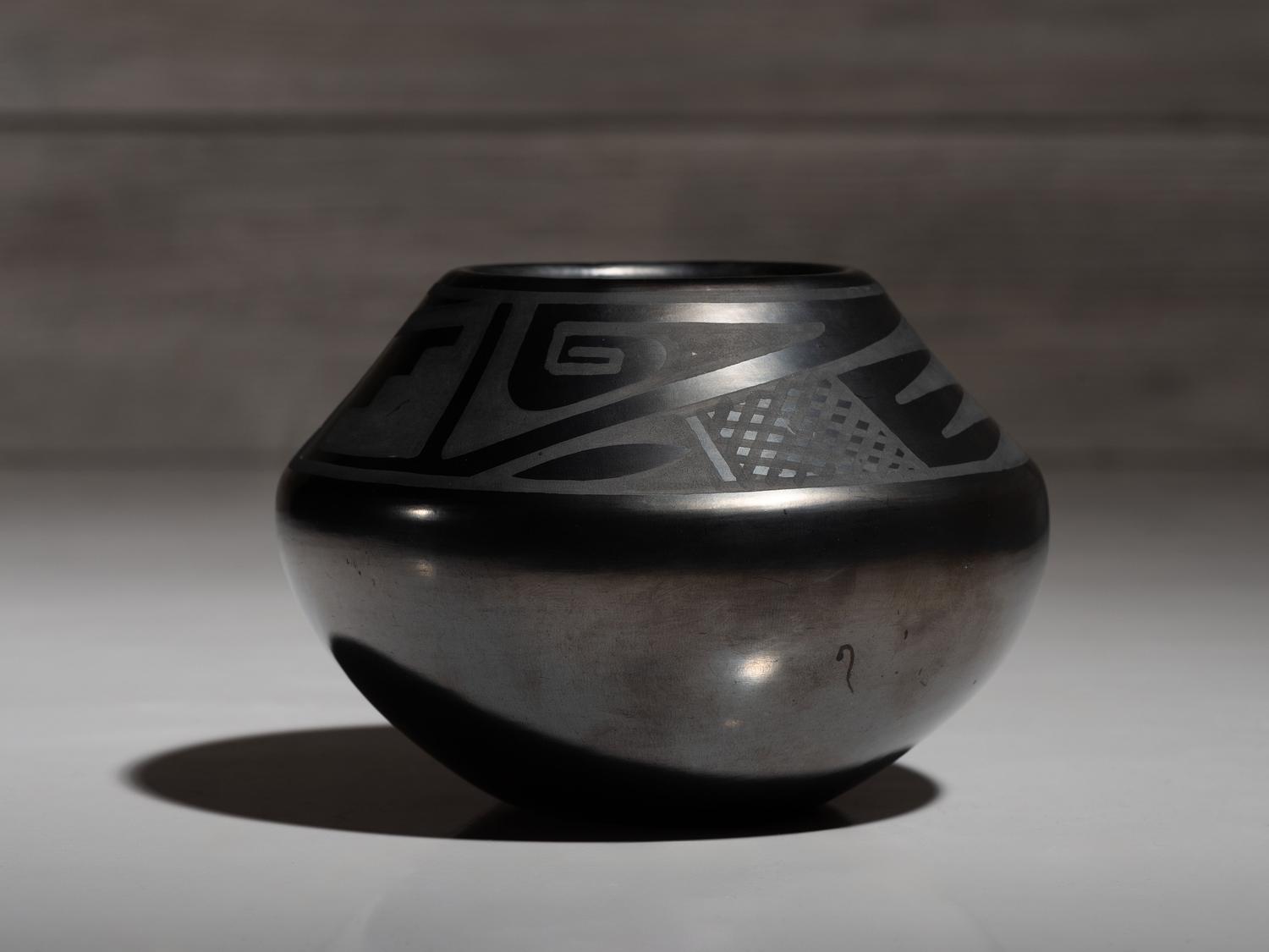 Pottery Jar with High Gunmetal Finish June 1969