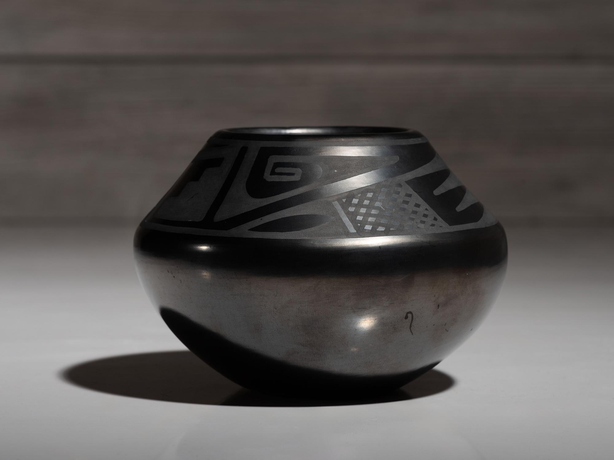 Pottery Jar with High Gunmetal Finish June 1969