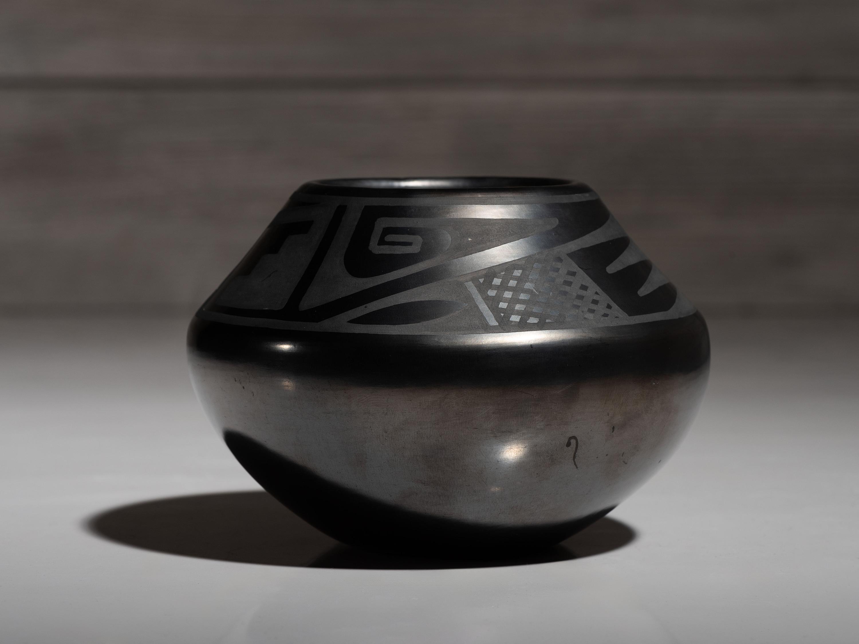 Pottery Jar with High Gunmetal Finish June 1969
