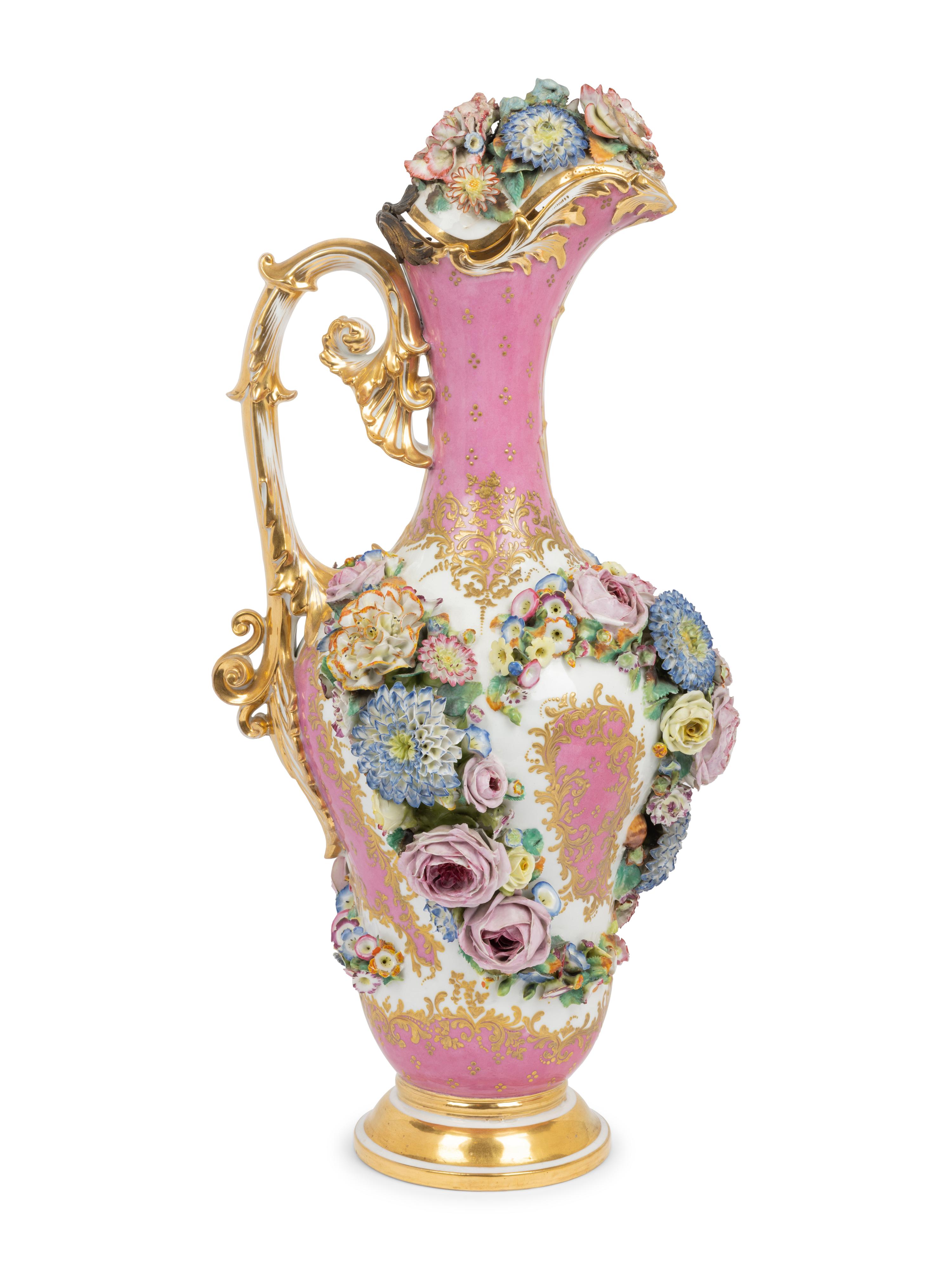 A Jacob Petit Porcelain Ewer