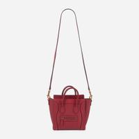 A Celine Nano Luggage Red Leather Handbag Celine