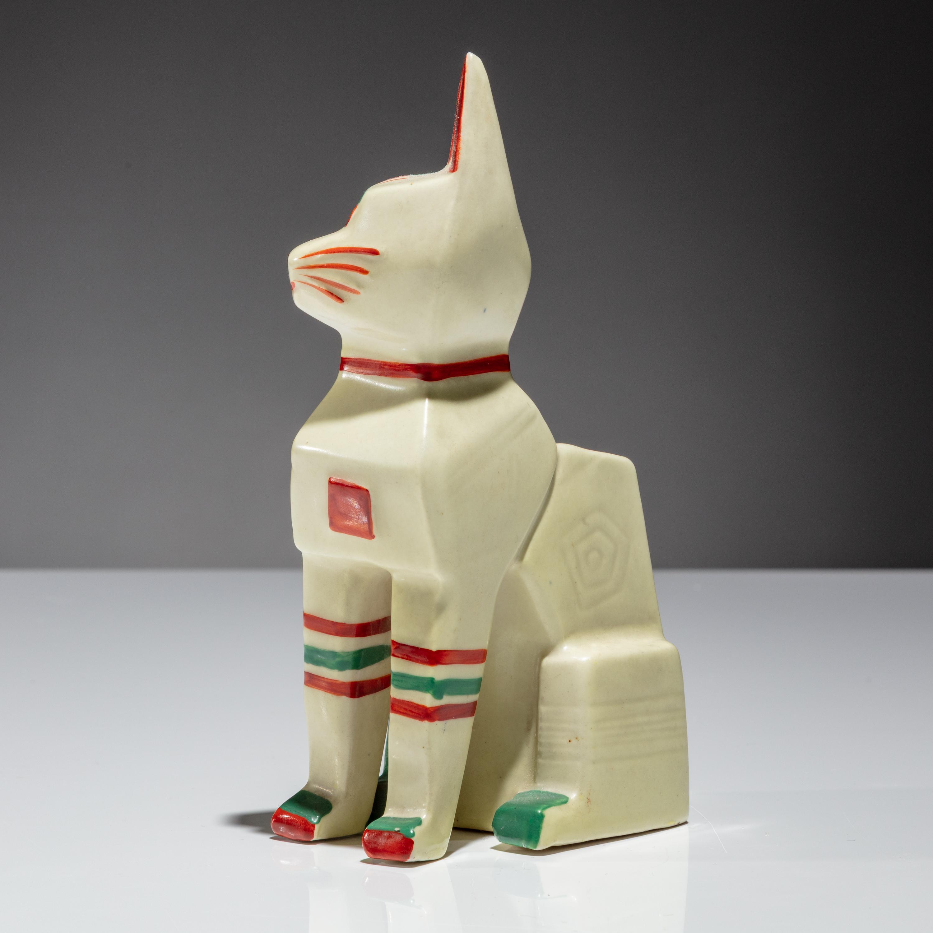 Louis Wain (English, 1860–1939) — Lucky Egyptian Cat Vase , designed 1915, c. 1930