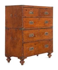 An English Pine Campaign Chest