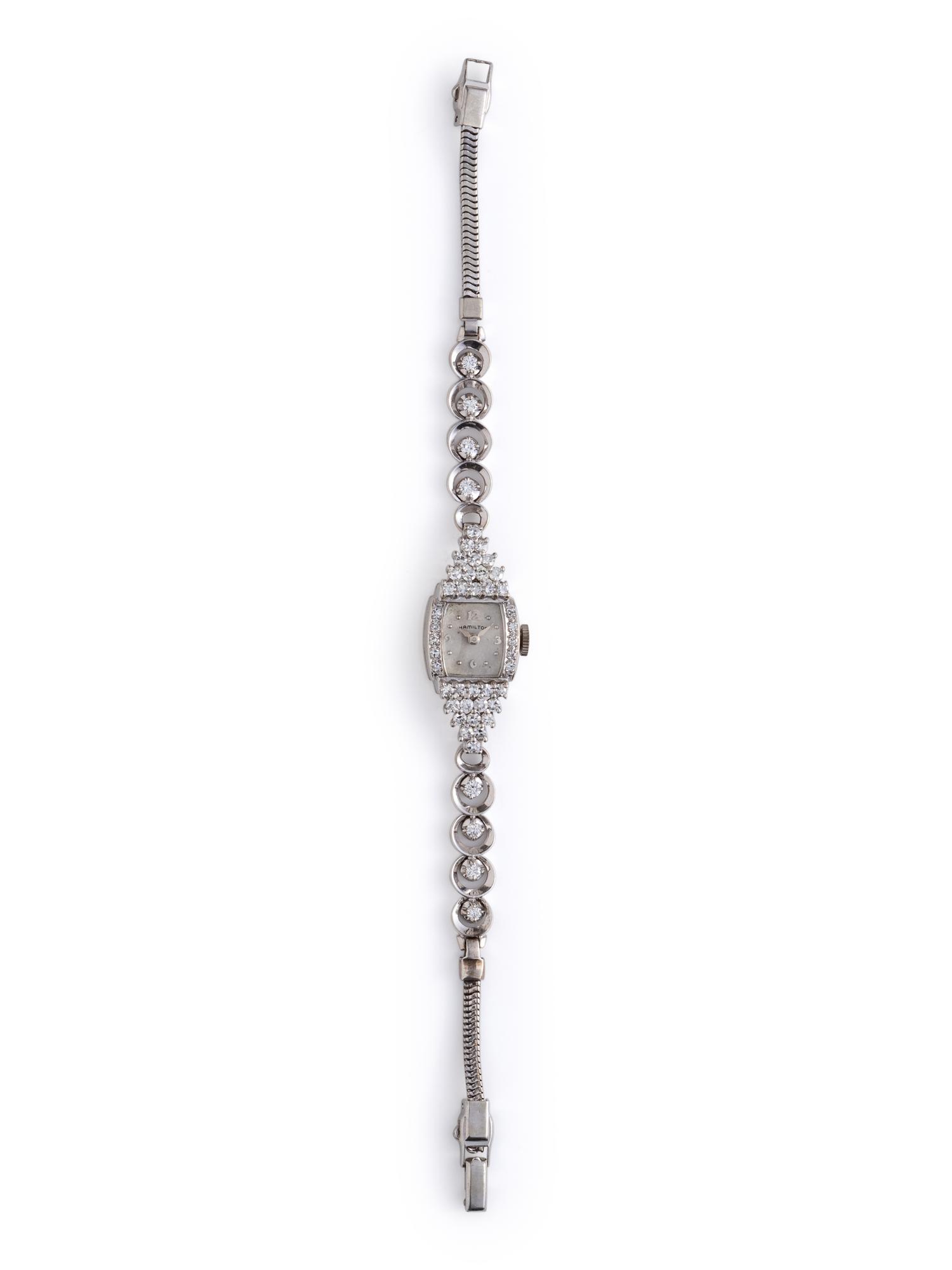 HAMILTON, DIAMOND WRISTWATCH