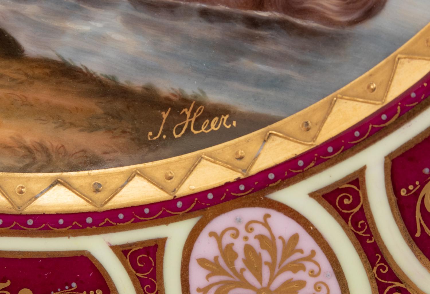 A Vienna Painted and Parcel Gilt Porcelain Cabinet Plate