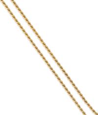 An 18 Karat Yellow Gold Longchain Rope Necklace, 51.96 dwts.