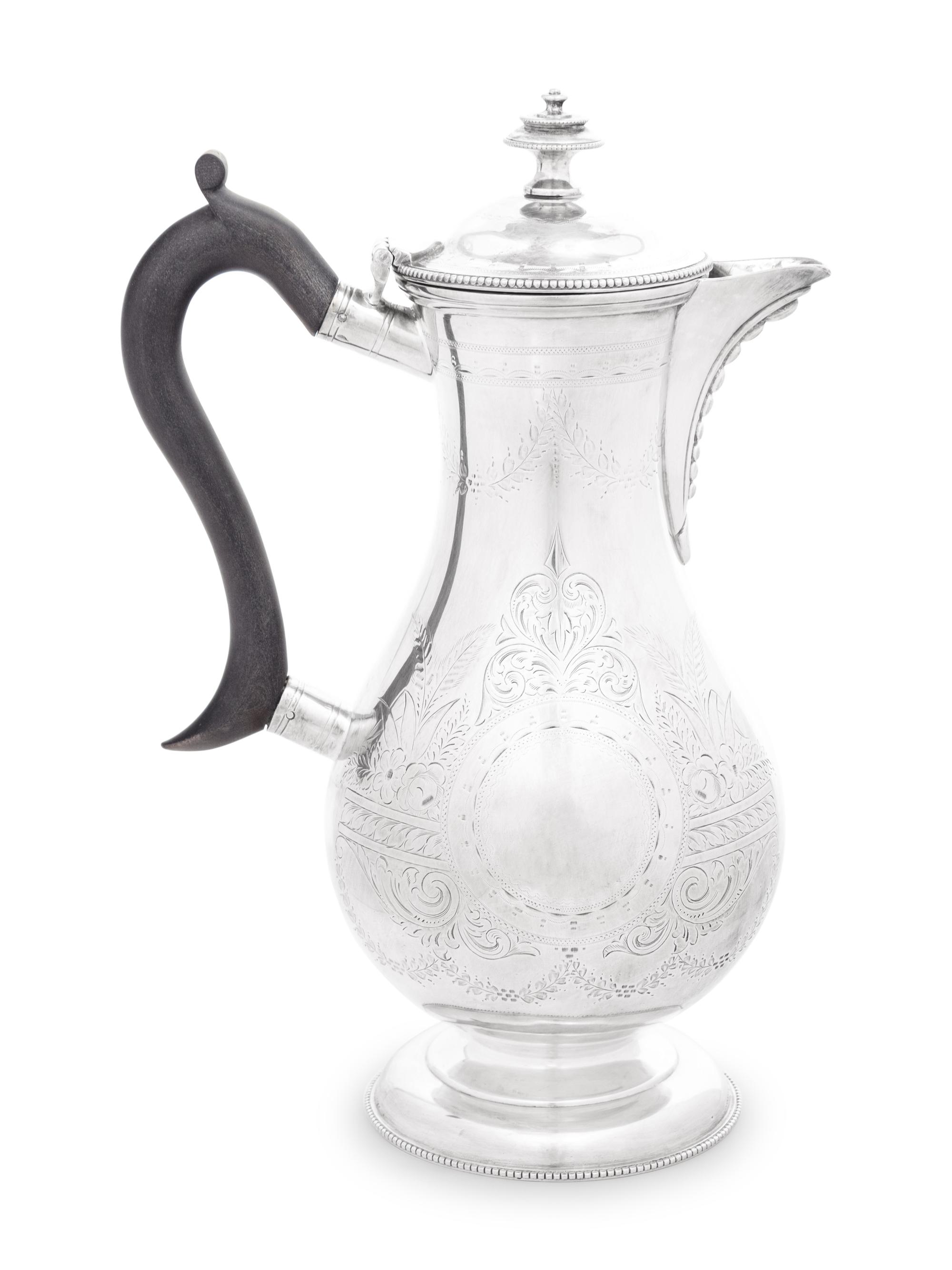 An English Silver-Plate Coffee Pot