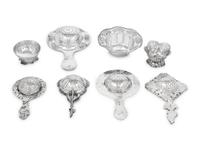 A Group of Five Silver Tea Strainers