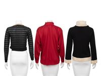 Three Designer Tops: Two YSL and One Chloé, 1980-90s