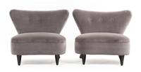 A Pair of Slipper Chairs Height 22 1/2 inches. — STYLE OF BILLY HAINES