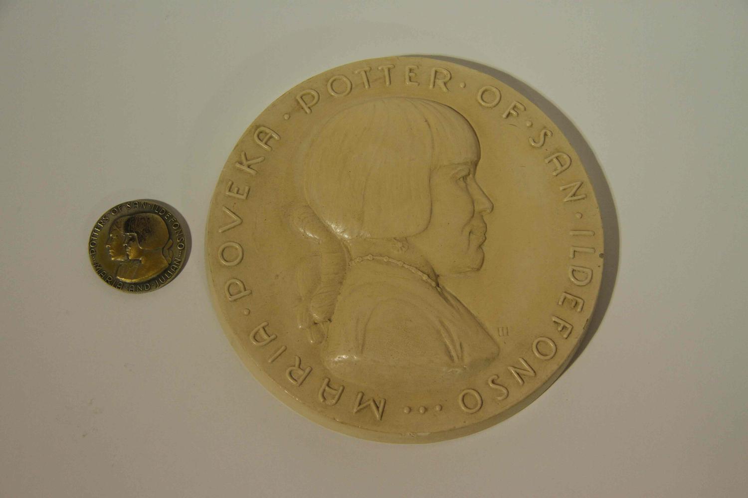 Two Pottery Articles Diameter of first 8 1/4 inches. — Maria Poveka