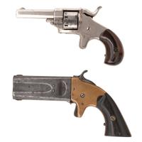 Lot of Two Antique Handguns: American Arms O&U Derringer and Forehand & Wadsworth Revolver