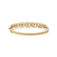 YELLOW GOLD AND DIAMOND BANGLE BRACELET